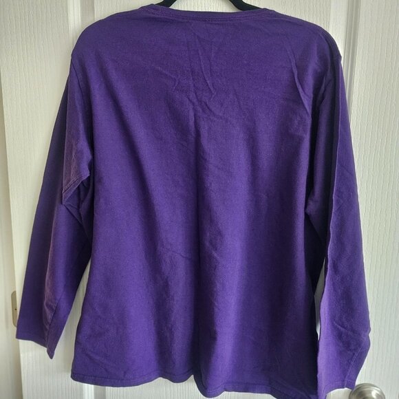 🔆50% OFF! Fanatics Ladies Plus-Size LSU Long-Sleeve Tee - Picture 2 of 4